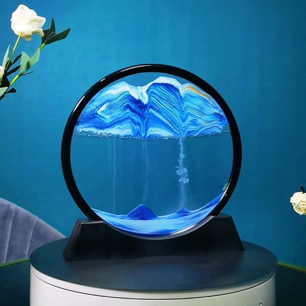 3d Moving Sandscapes Frame | 7 , 12 Inch Sand Lamp ( Random Color )