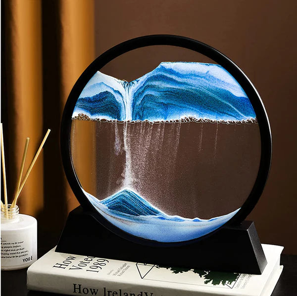 3d Moving Sandscapes Frame | 7 , 12 Inch Sand Lamp ( Random Color )