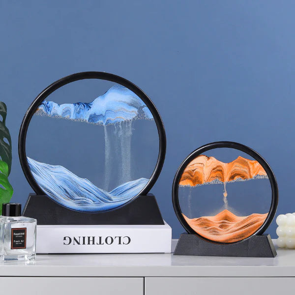 3d Moving Sandscapes Frame | 7 , 12 Inch Sand Lamp ( Random Color )