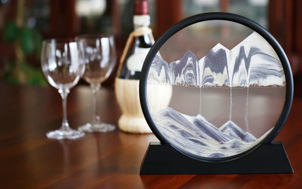 3d Moving Sandscapes Frame | 7 , 12 Inch Sand Lamp ( Random Color )